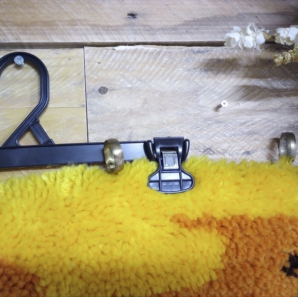 Vintage Shag Hook Latch Rug Deer Forest Sunset Retro 24x27. Cabin Rustic Decor - Picture 7 of 8